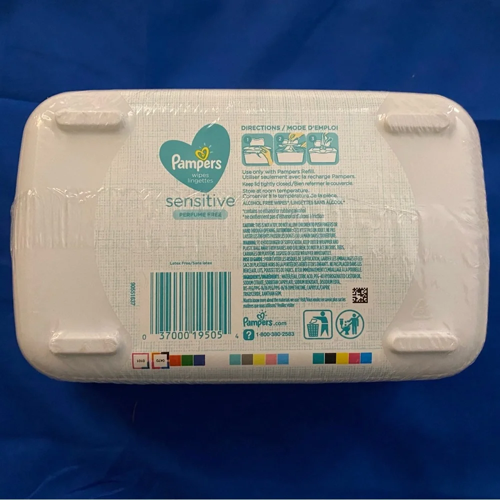 Pampers baby Sensitive wipes- 64 count Pop up Container new SEALED box READ